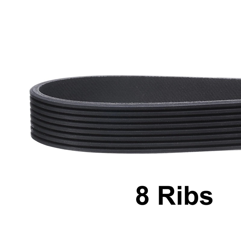 sourcing map 240J8 PJ V-Ribbed Belt 8 Ribs 24" Length