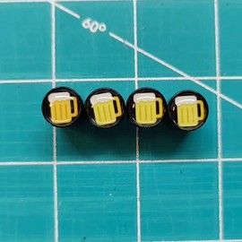 AutoValveCaps Beer Mug Tire Valve Caps - Black Aluminum - Set of Four - Fits on all Vehicles