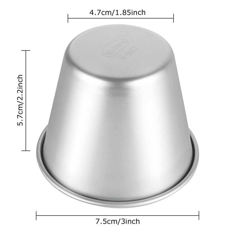 MIVIDE 20 Pack Dariole Moulds, Pudding Moulds for Baking, Individual