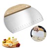 Dough Scraper, Stainless Steel, Dough Card with Non-Slip Wooden Handle