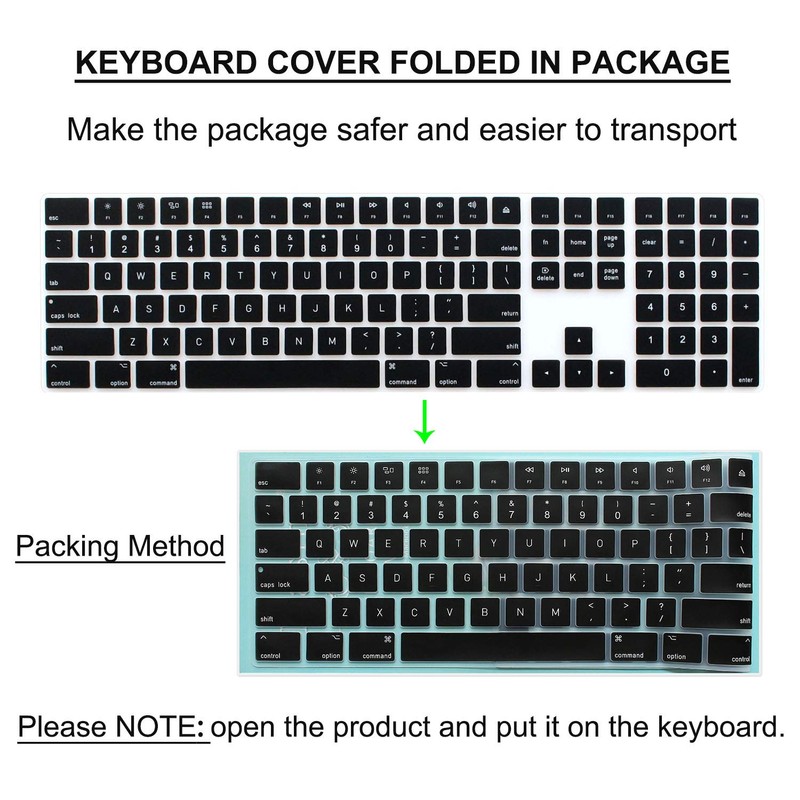 Silicone Keyboard Cover for Apple Magic Keyboard with Numeric Keypad