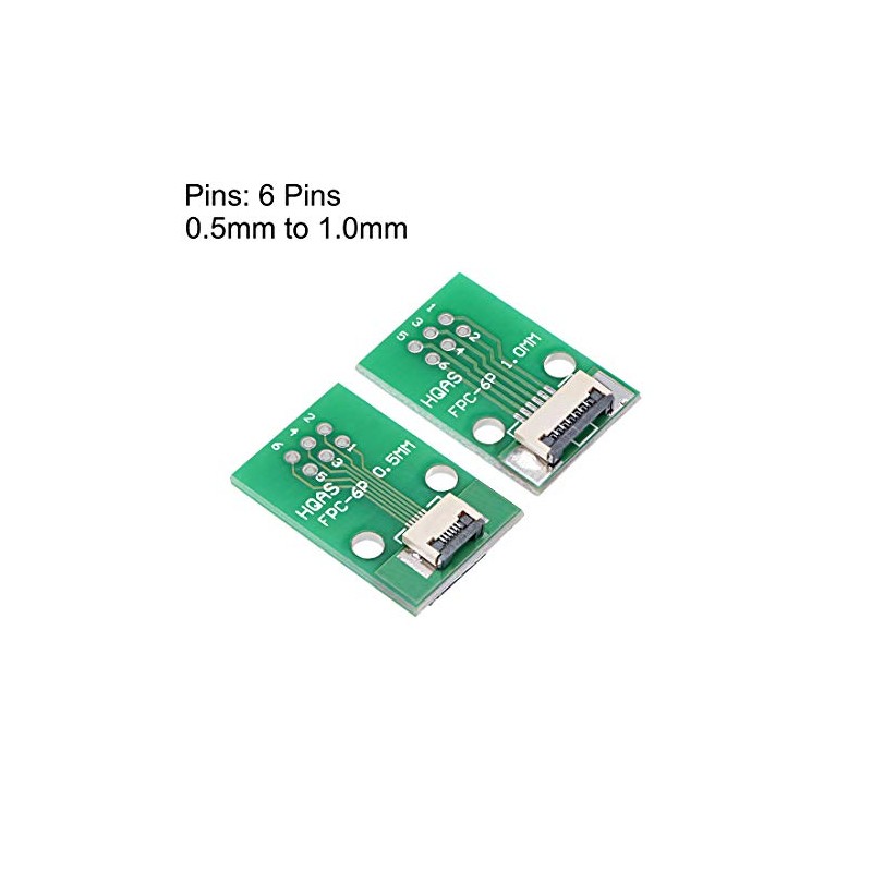 sourcing map FFC FPC 6 Pin 0.5mm 1mm Pitch to