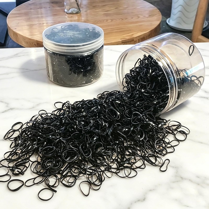 DONGYE 500pcs PU Bands Hair Ties for Women Hair Styling,
