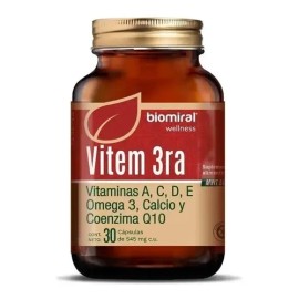 Biomiral Vitem 3ra Vitamena A, C, D, E, Omega3 Y Calcio                                                                                               