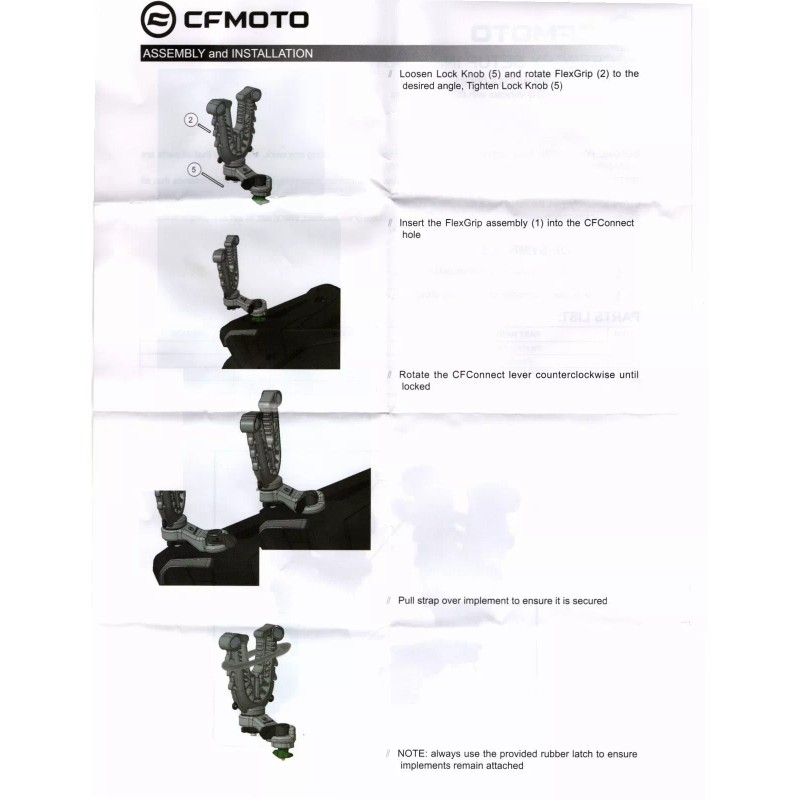 CFMOTO FlexGrip Tool Mount Pair, CFConnect OEM (852114-00001)