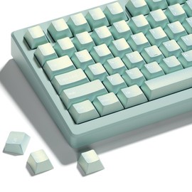 HITIME XVX PBT Keycaps, Custom Keyboard Keycaps 60 Percent, Green Cherry Profile Keycaps, 61/68/75/84/87 Gaming Mechanical Keyboard Keycaps, 97 Keys Keycaps Set