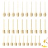 BEKKLPOU Pack of 30 Wooden Honey Stirrers, Honey Spiral, Dispenser,