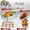 P&P CHEF Roasting Pan Set (8 PCS), 14 Inch Stainless