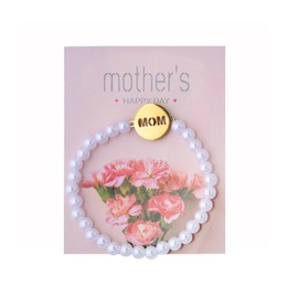 Pearl Bracelets for Women Mom Bracelet Mothers Day Birthday Gifts for Mommy Mama Appreciation Retirement Gift for Mummy Mum Mother's Day Bracelets for Women Mom Gifts from Daughter Son