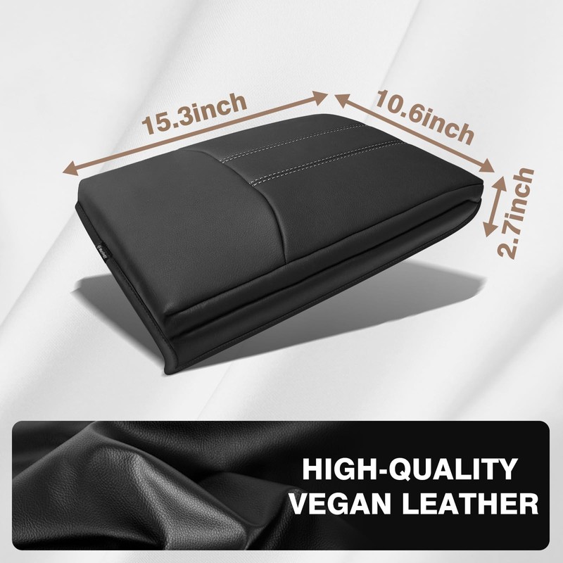 Muslogy Center Console Cover Extra Thick Armrest Pad Compatible with