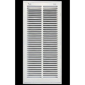 HVAC Premium 10 x 26 Duct Opening Steel Return Air Filter Grille, for 1-inch Filter, Removable Door, Flat Stamped HVAC Vent Cover Grille, Outer Dimensions 12.5 x 28.5