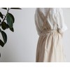 Cotton Pleated Apron Retro Waterdrop Proof Garden Cleaning Pinafore Dress