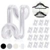 Mlici 70 Pack Connector Hooks for Hanger, Transparent Stackable Clothes