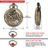 Tiong Punk Motorcycle Pocket Watch Hollow Quartz Bronze Pocket Watch