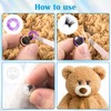 HINZIC 64PCS 12MM Toy Eyes with Eyelash Mix Color Safety