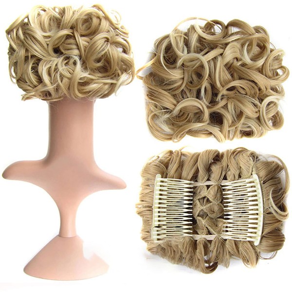 Faringoto Messy Bun Hair Piece Curly Hair Bun Extensions Updo