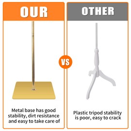 SHAREWIN Sexy Female Mannequin, Pinnable Manikin Body Torso with Gold Metal Base, 60"-78" Adjustable Height for Clothing Display, Brown