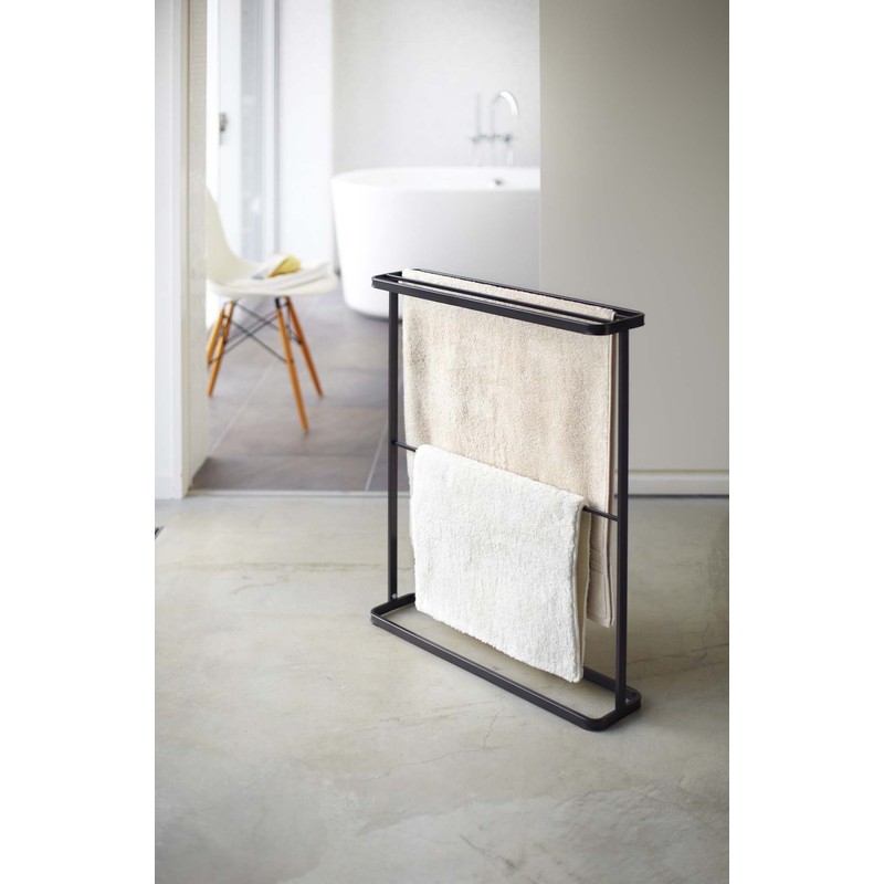 Yamazaki Home Tower Bath Towel Hanger - Bathroom Organizer Storage