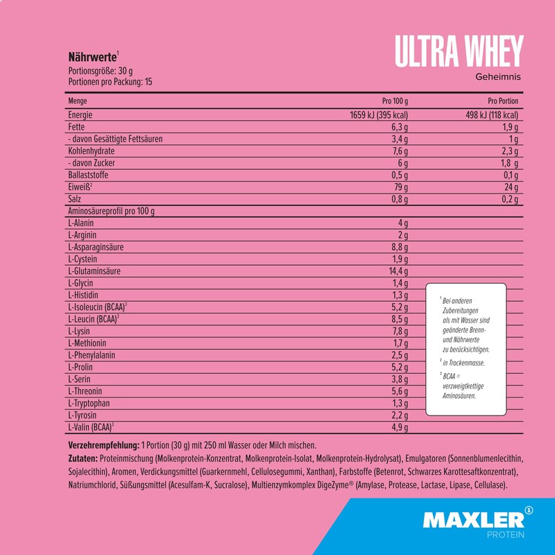 Maxler Ultra Whey Protein - 24 g Protein per Serving
