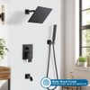 POP SANITARYWARE Matte Black Shower Faucet Set with Tub Spout