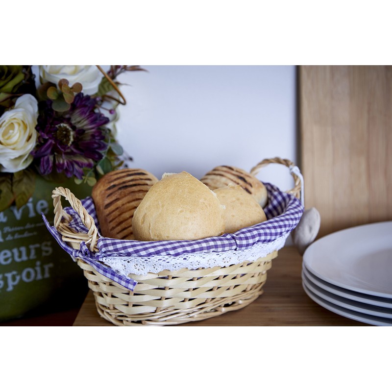 Premier Housewares Picnic Basket Bread Basket Wicker Basket Oval Hamper