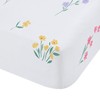 Catherine Lansfield Bunny Tails Ditsy Flowers Single Fitted Sheet White