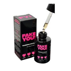 Fake You! Tanning Drops – Self Tanner for Natural Glow – Buildable Face & Body Tan – Streak-Free Finish – Long-Lasting Hydration/Sunless Tanning – 30ml