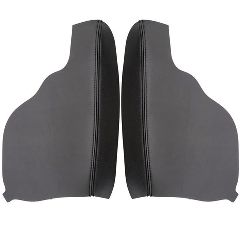 Priprilod 2pcs Leather Black Door Armrest Replacement Cover Compatible with