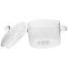 Vaguelly Glass Pot, Clear Glass Saucepan with Lid, 1500mL Simmer