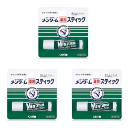 Omi 오미 멘텀 립밤 4g 3개세트 Omi Menthol Lip Balm 4g Set of 3