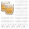 100 Pcs Scrunchie Drink Covers, Bulk Disposable Plastic Covers, Cups