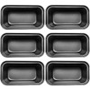 6 PCS Nonstick Carbon Steel Baking Bread Pan,Mini Loaf Pans,Small Banana Bread Tins,6.2" x 3.2"