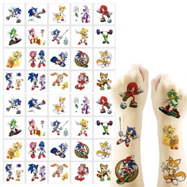 Auony Auony Kids Temporary Tattoos, 40pcs Cute Temporary Tattoo Body Art Tattoo Stickers for Boys Girls Party Favors