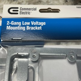 Commercial Electric 2-Gang Low Voltage Mounting Bracket Lot Of 20