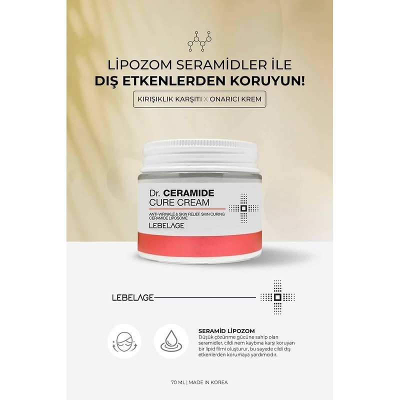 Crema Facial Dr Cure Ceramida, Antiarrugas 70ml 1pz