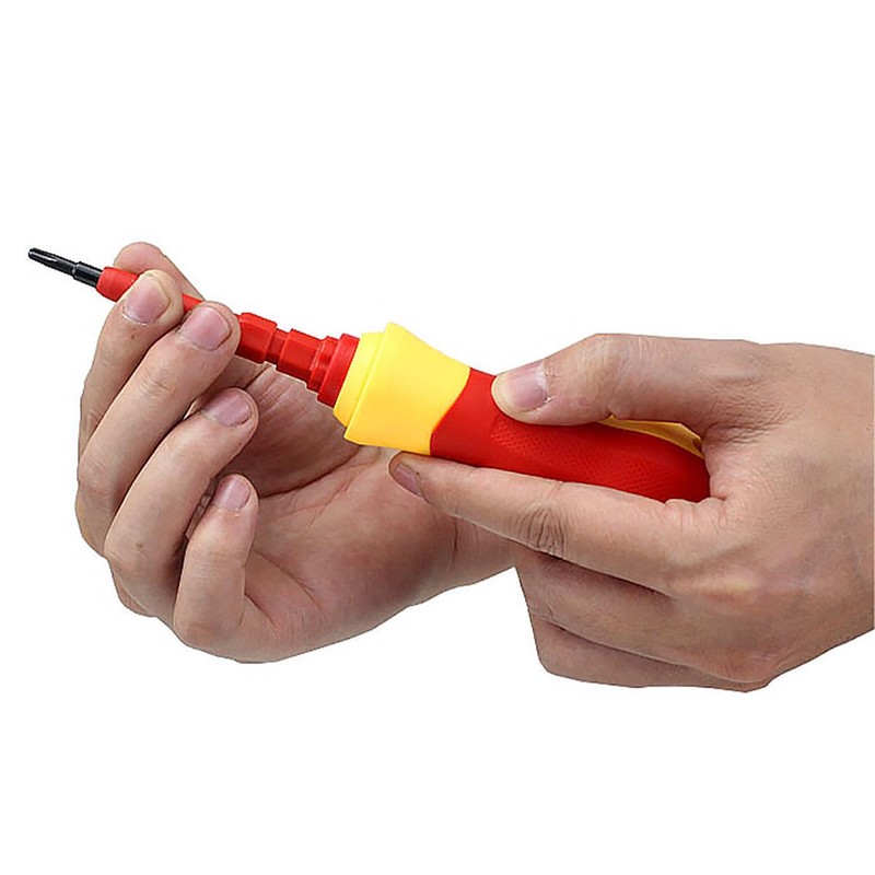 POFET Insulated Screwdriver Set 14 in 1 Multifunctional Compact Electrician