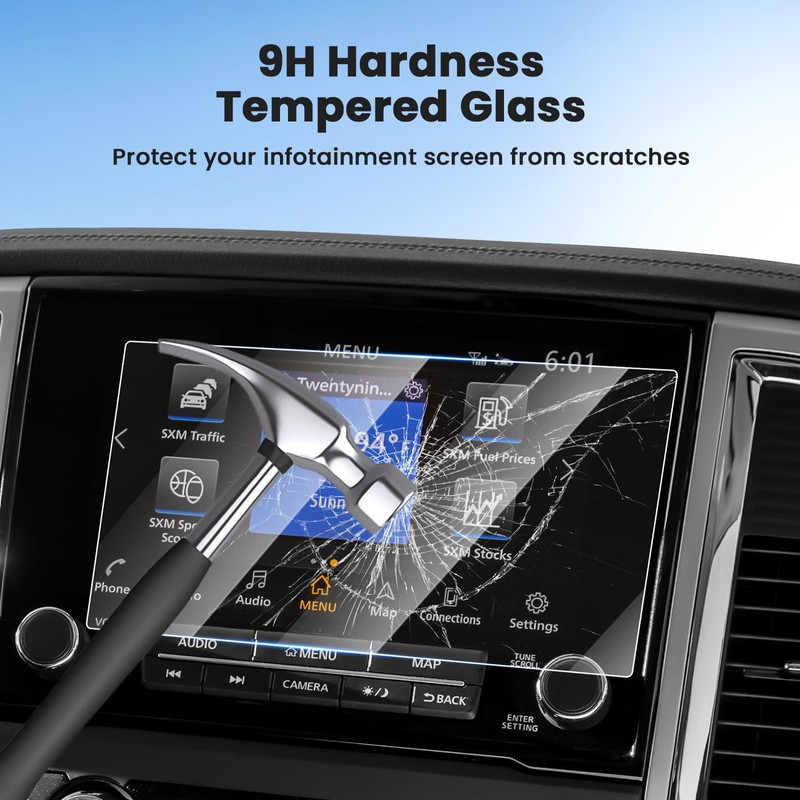 Canvcle 2PCS Screen Protector for 2021-2024 Nissan Titan PRO 4X,