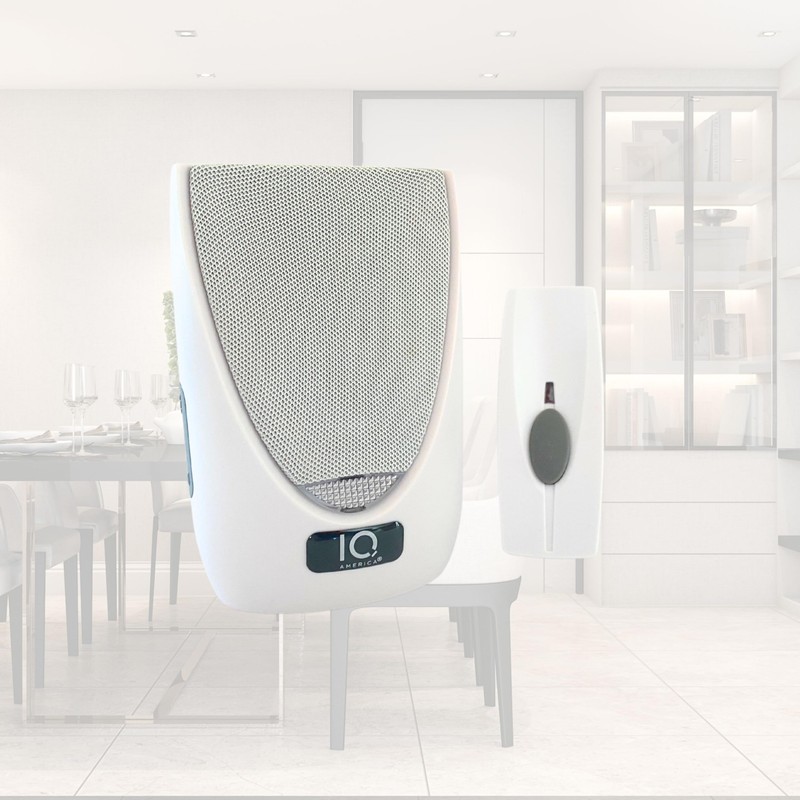 Battery Powered Wireless Portable Door Bell Chime with Visual Alert