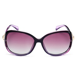 BLDEN Polarised Sunglasses Women Elegant Fashion Casual Gradient Sunglasses Oval UV 400 Protection, purple