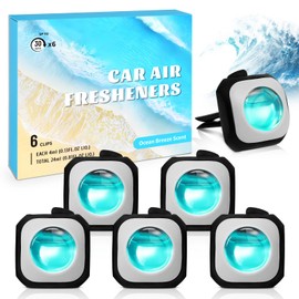 SCENTORINI SCENTORINI Car Air Freshener, Sea Breeze Fragrance, Vent Clip, New Car Scent for Men & Women, Car Freshener Long Lasting 6 Pack, Total 24ml