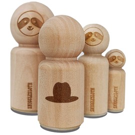 Cowboy Hat Solid Rubber Stamp for Stamping Crafting Planners - 1/2 Inch Mini
