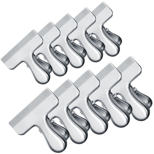 Gorffy 10PCS Bull Paper Clips, 55mm & 76mm Metal Binder