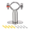 sourcing map Wall Mount Ceiling Mount Pipe Support, 304 Stainless