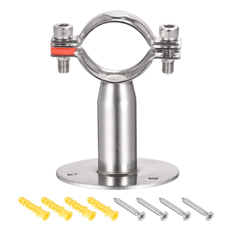 sourcing map Wall Mount Ceiling Mount Pipe Support, 304 Stainless