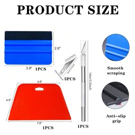 8 Piece Set Vinyl Wrap Tools,Wallpaper Kit,Wallpaper Tools,Wallpaper Smoother,Wallpaper Kit Wallpaper Tools Set,Vinyl Squeegee Tool,Suitable for Installing Wallpaper,Car Wrap and Contact Paper