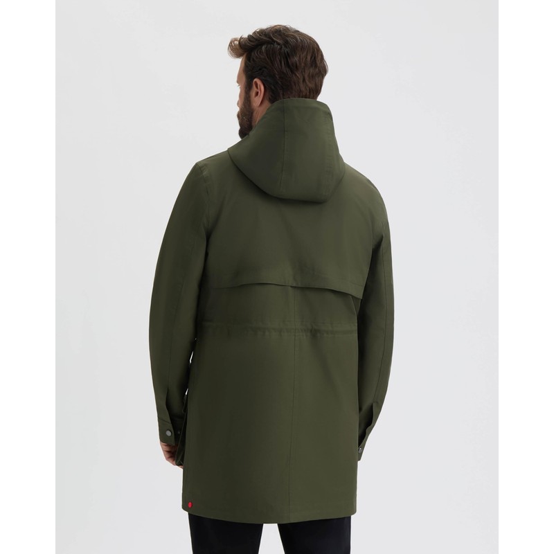 HUNTER Men's Downing RAIN Jacket, Green, Medium