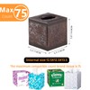 Leather Tissue Box Cover Square,Upgrade 99% Compatible Large Size,Cube Tissue