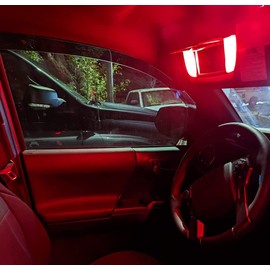 iJDMTOY 5-SMD 168 194 2825 T10 LED Car Interior Map Dome Light Bulbs, Brilliant Red