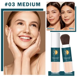 Mineral Powder Sunscreen for Face Oil Control,Broad Spectrum SPF 35,Long Lasting Sunscreen Powder for Face Natural Light Breathable,Protector Solar Para la Cara - 03 Medium