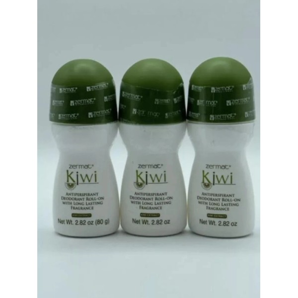 Zermat Kiwi Deodorant Roll-On For Unisex 3.0 oz 3 Pc
